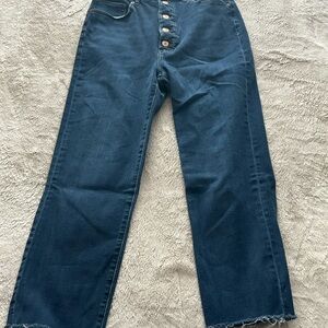 Express High Rise Dark Blue Jeans